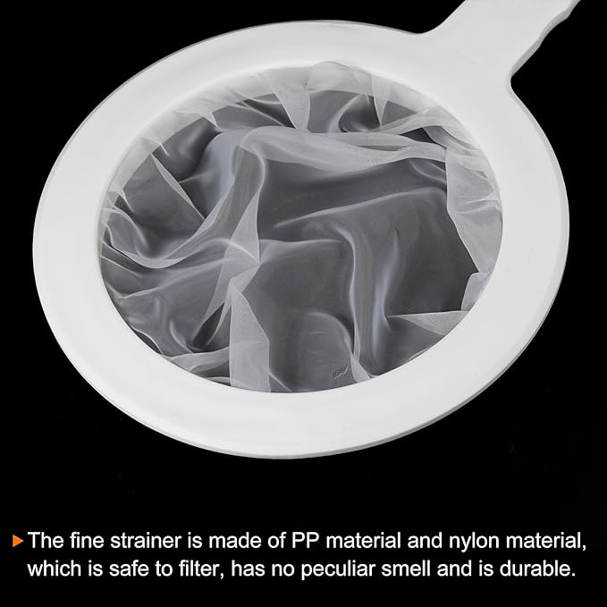 PATIKIL 9"x6" Food Filter Strainer, 120 Mesh Kitchen Mesh Filters Strainers Fine Mesh Sieve with Handle for Filter Juice Coffee Soy Milk, White