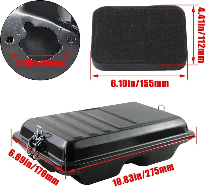 5500 Watt Generator Air Filter/Air Housing Filter Assembly for5500 6000 6500 8750 9000 9500 Watt Compatible with Honda Champion Predator Generators Air Cleaner for GX240 GX270 GX340 GX390