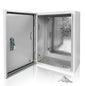 Electrical Box 20 x 16 x 6 Inch Indoor Outdoor Electrical Enclosure Box Steel Junction Box Wall Mounted Universal Electrical Project Box with Safety Locks and Mounting Plates