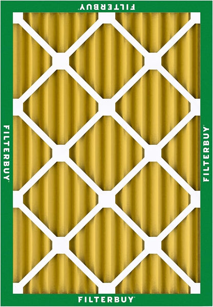 Filterbuy 20x25x2 Air Filter MERV 11 Superior Pet & Allergy Defense (2-Pack), Electrostatic Pleated HVAC AC Furnace Filters Replacement, Made in USA (Actual Size: 19.50 x 24.50 x 1.75)