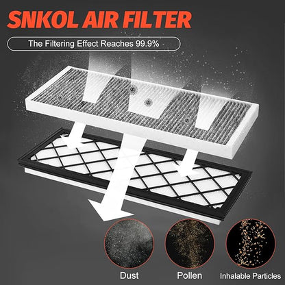 Cabin Air Filter HEPA Air Intake Filter For Tesla Model Y (2020-2025),Air Filter with Activated Carbon Replacement,OE# 1658375-00-A 1658376-00-A (Set of 4)