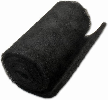 Black Coarse Filter Media, 1.25" Thick, 28" x 240" Roll, Perfect for Aquariums, Ponds or Water Gardens, Made in USA
