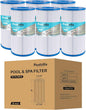 Poolzilla [6 Pack Pool Filter Cartridge for Type A or C, Compatible with Intex 29000E/59900E, Easy Set Pool Filters, Summer Escapes or Summer Waves Above Ground Pools [L x OD: 8" x 4.25'']