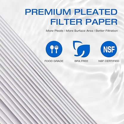 H&G Lifestyles Pleated Sediment Water Filter for Well Water, 5 Micron 10 X 4.5 Whole House Water Filters, Compatible with 84637, WPX5BB97P, PC10, 355214-45, 355215-45, WP10BB97P, WP5BB97P