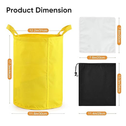 5 Gallon Filter Bag, 5 Pack Mesh Filter Bags with Handle 25-220 Micron Bags for Hydroponics, Brewing, Gardening, Reusable Straining Bag with Filter Screen and Storage Pouch