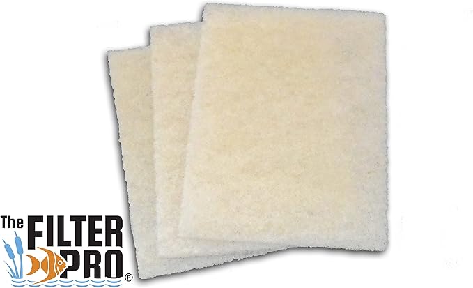 Cut Replacement Skimmer Mat Beige Coarse Filter Media to Fit Popular Brands, Made in USA (14" x 18" x 1.25" Thick - 3 Pack)