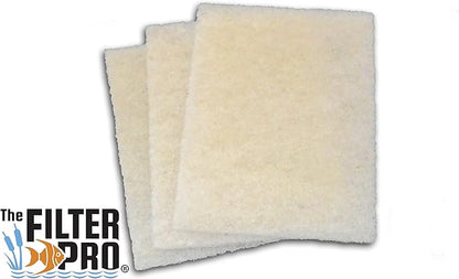 Cut Replacement Skimmer Mat Beige Coarse Filter Media to Fit Popular Brands, Made in USA (14" x 18" x 1.25" Thick - 3 Pack)