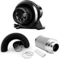iPower 4 Inch 195 CFM Inline Fan, Air Circulation Vent Blower, Air Carbon Filter and 8 Feet Flexible Ducting for Grow Tent Ventilation, Exhaust, HVAC Heating Cooling