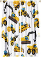 Kids Construction Equipment Window Curtains, Excavator Tractor Tow Truck Rod Pocket Decorative Windows Curtain for Children Teens Boys Girls Room Decor 42x63in (30% Blackout)