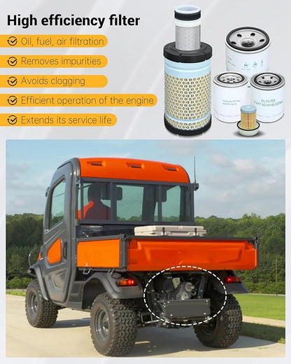 77700-05389 Maintenance Filter Kit Fit for Kubota RTV-X1140 RTV-X1100C RTV-X1120D Utility Vehicle,Replacement number HH150-32094 6A320-59930 HHK70-14070 HHK32-16770 1G319-11210