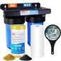 H&G Lifestyles Whole House Water Filter System,2 Stage Home Water Filtration with Carbon Sediment Filters, Remove Chlorine Odor Heavy Metal Lead Sediment for Drinking Water,4.5" x10“ Cartridge