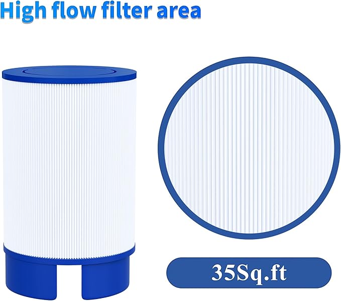 Cryspool® 5020 Filter Compatible with 2009+ Spa Models (for 5 1/2″ Drain Caps), Soft tub #5020, 35 Sq. Ft Spa Filter Cartridge, 1 Pack