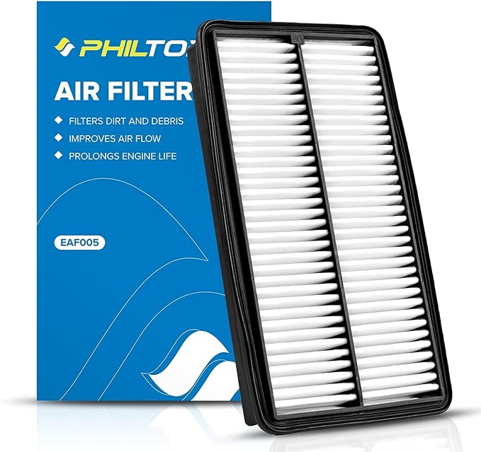 PHILTOP Engine Air Filter CA10013 Replacement for Honda Odyssey 2005-2010, Pilot 2009-2015, Acura MDX 2007-2009 - V6 Engine, Rigid Panel