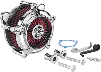 Air Filter Cleaner for Harley Davidson Softail Touring Street Road King Glide Trike for Harley Davidson Air Intake Filters for Softail Dyna 93-15, Touring 01-07 Red