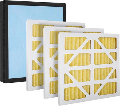 Upgraded 3 Pack MERV-11 Filter and 1 Pack HEPA& Activated Carbon Filter Replacement Set Compatible with AlorAir CleanShield HEPA 550 Air Scrubber (Pack of 4)