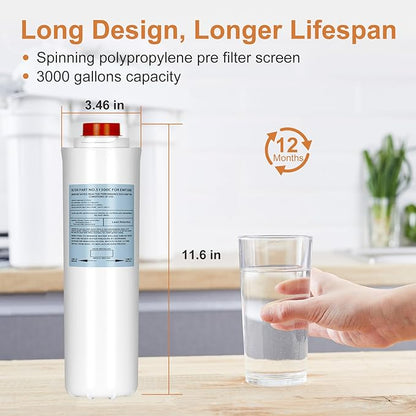 51300C Replacement Filter, 3 Packs Replacement for EzH2O Filter Bottle Stations, 3000 Gallon 51300C Water Filter Replacement for ERF750, 51299C, 55898C EWF3000(No Chip)