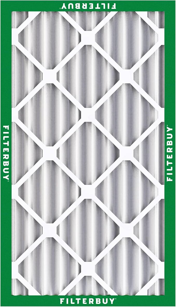 Filterbuy 12x24x4 Air Filter MERV 8 Essential Dust & Allergy Defense (4-Pack), Electrostatic Pleated HVAC AC Furnace Filters Replacement, Made in USA (Actual Size: 11.50 x 23.38 x 3.63)