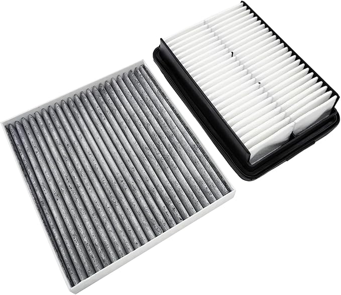 OPBU160-10881 Cabin and Engine Air Filter for Hyundai Kona (2018-2023),Veloster (2019-2021),and for Kia Soul (2020-2024).Replacement for CA12057,28113-F2000,97133-D3000,CF12160.