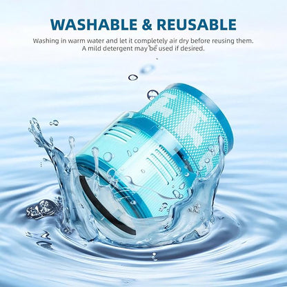 Dyson Gen5 Detect Filter, 2-Pack Premium True HEPA Replacement Filters for Dyson Gen5 Detect, Gen5 Detect vacuum, Gen5detect Absolute, Gen5outsize Absolute, Gen5detect, Gen5outsize, Part no. 972352-01
