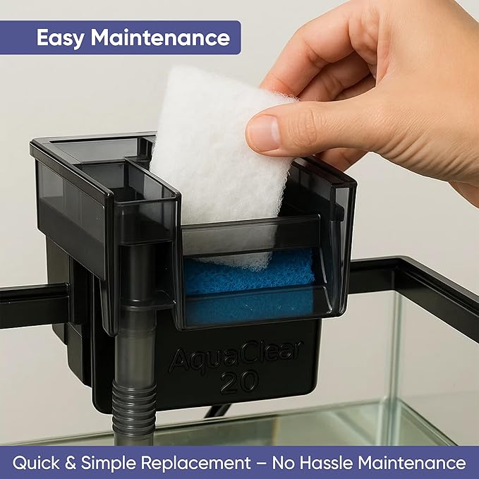 AquaClear 20 HOB Maintenance & Replacement Filter Media Kit, Including Gokul Brands Mesh Bags (AquaClear Activated Carbon Inserts 45g-1 Pack, BioMax Media 42g, Filter Foam Insert 1-Pack)