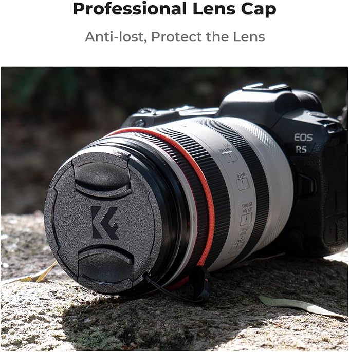 K&F CONCEPT 58mm MC UV Lens Protection Filter with Filter Cap Cleaning Cloth Optical Glass Ultra Slim 28 Multi-Layer Coatings Camera Lens UV Filter (Nano-X Series)