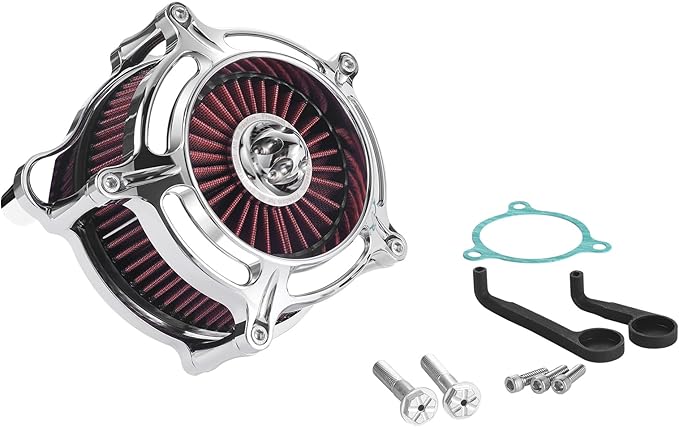 Air Filter Cleaner for Harley Davidson Softail Touring Street Road King Glide Trike for Harley Davidson Air Intake Filters Milwaukee-Eight M8 Engine 114 117 2017-2023 Red