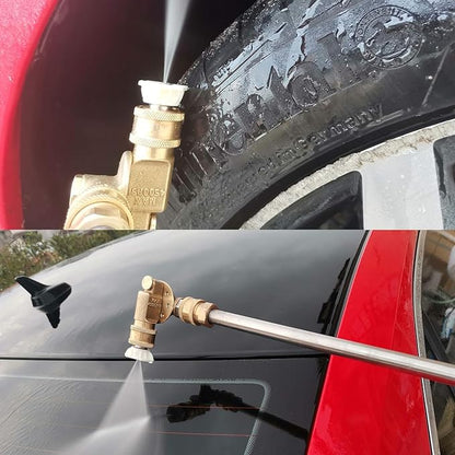 Lucstar Radiator Cleaning Wand Accessories,Quick Connect Pivoting Coupler, 240 Degree with 7 Angles for Pressure Washer Nozzle Tips,Pressure Washer Gutter Attachment