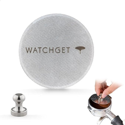watchget 53 Espresso Puck Screen - 0.8mm Thickness Espresso Screen Double-layer Lower Shower Screen with Magnetic Nail Metal Reusable Filter for 54mm Protafilter Basket Stainless Steel Coffee Filter