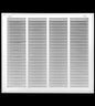 HVAC Premium 24'' X 20'' Steel Return Air Filter Grille for 1'' Filter - Fixed Hinged - HVAC Duct Cover - Flat Stamped Face - White [Outer Dimensions: 26 5/8''w X 22 5/8''h]