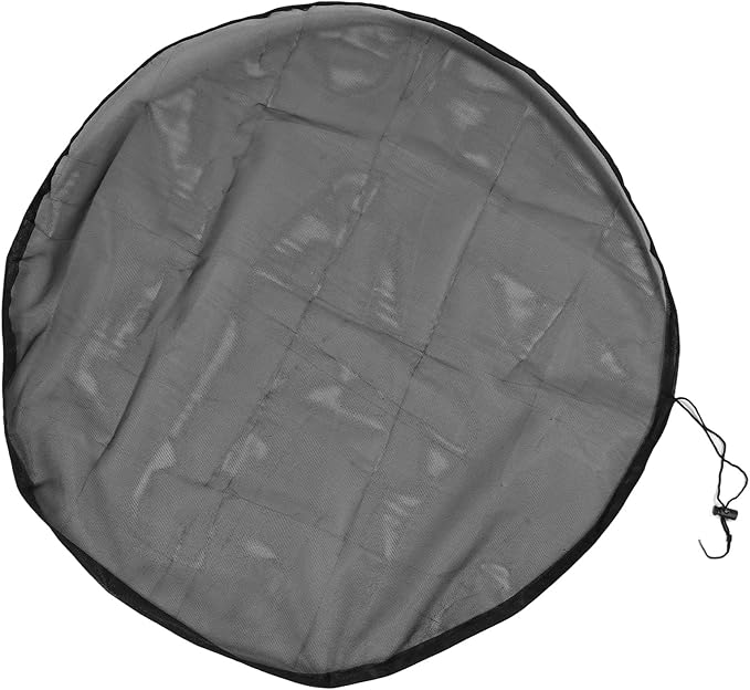 Rain Mesh Cover, Mesh Cover for Rain Barrels, Drawstring Leaf Filter Water Collection Buckets Tank Protector Outdoor Garden Net Screen to Keeps from Leaves and Debris (Dia