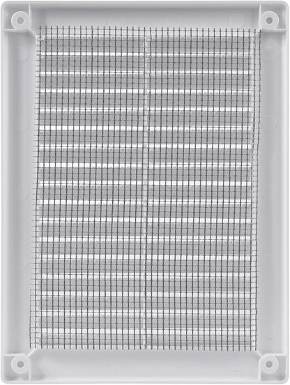 Vent Systems 4.5" x 6" Inch (Opening Dimensions) - Pack of 2 - Plastic White Soffit Vent Cover - Flat Rectangular Air Vent Grille - Air Vent Deflector - HVAC 6" x 8" Inch (Overall Dimensions)