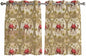 2 Panel Kitchen Cafe Curtains, Desert Camels Sunlight Filtering Nature Air Through, Home Decor Window Covering Tier Curtains for Living Room 104W x 52L inch Tropical Palm Trees Sand Cords Brown