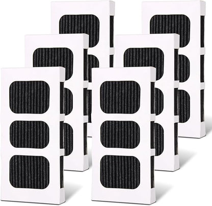 6-Pack Refrigerator Air Filter Replacement for Frigidaire PureAir Ultra 2 & Electrolux ELPAULTRA2 – Triple Layer Activated Carbon, Fast Odor & VOC Removal, Long Lasting, Easy Install