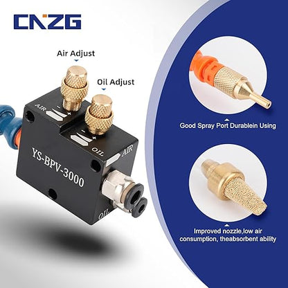 Coolant Mister for Milling Machine,Mist Coolant System with Magnet Base, CNC Lubrication Spray Pump Mini Mill for Metal Nozzle Lathe Hose Keep Cutting Tools Cool