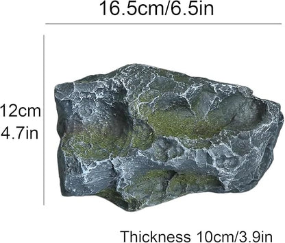 Outdoor Fake Rock Cover Realistic Lightweight Fiberglass Artificial Landscape Boulder Enclosure Protection Dome for Well Pump Septic Tank Electrical Boxes R (Q)