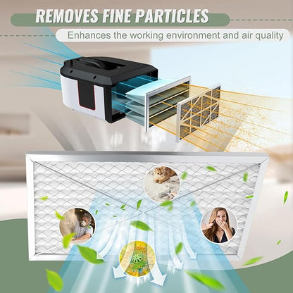 708732 24x12x1 Electrostatic Outer Air Filter Compatible with JET AFS-1000B & AFS-1000C Filtration Systems, 2 Pack, with A Roll of Sealing Sponge Tape