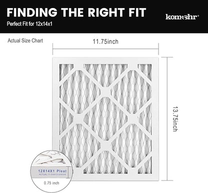 14x18x1 Air Filter MERV 8 (6-Pack), HVAC/Furnace AC Filter Replacement, Dust Defense–Comparable with MPR 600 & FPR 5 (Actual 13.75x17.75x0.75)