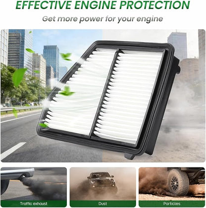 Engine & Cabin Air Filter Compatible with Honda Civic 2.0L (2016-2024), HR-V 2.0L (2023-2025), Replace for CF11182, CA12051