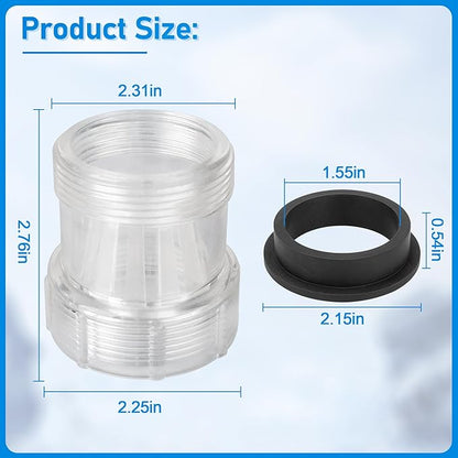 SF90110-1 Replacement Leaf Trap for Intex 1500 GPH Sand Filter Pump, Above Ground Pool Filter Pump Part Hose Connector with 11228 L-Shape O-Ring Gasket fit Intex 10 Inch Filter Pump