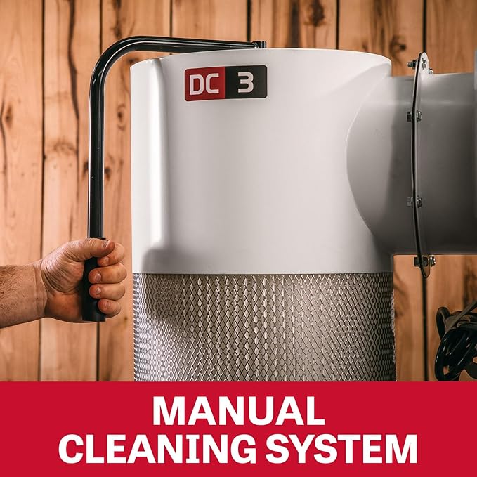 JET Cyclone Dust Collector, 2-Micron Filter, 3 HP, 230V 1Ph (Model JCDC-3)