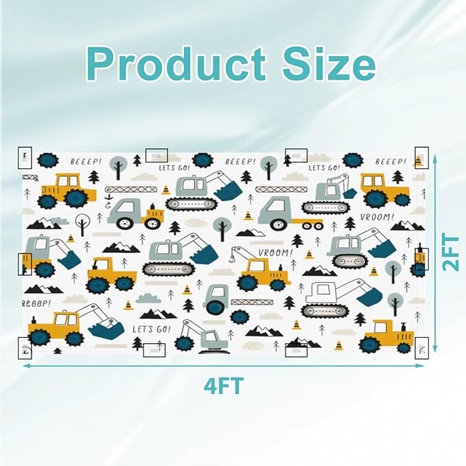6 Pcs Fluorescent Light Covers for Ceiling Lights Construction Vehicle Excavators Trucks Mountains Decorative Magnets Light Filters for Office Home Classroom Must Haves 4’ x 2’