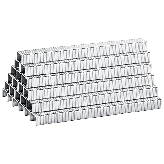 meite T-50 Staples, 5/16 Inch Length Heavy Duty Staples for Staple Gun, Galvanized, 20 Gauge 3/8" Crown, Compatible with T-50 Staple Gun, Ideal for Upholstery, Construction, Furniture (5,000 Counts)