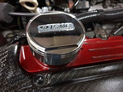 Tomei Oil Filter Cap Buffed Silver Fits Mitsubishi Snap On Type