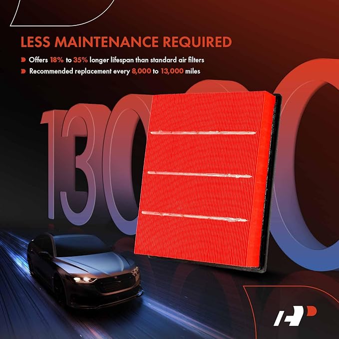 A-Premium Pre-oiled Engine Air Filter Compatible with Chevy, GMC & Cadillac Models - Silverado, Suburban, Tahoe, Cheyenne, Sierra, Yukon, Escalade, Avalanche, C3500HD