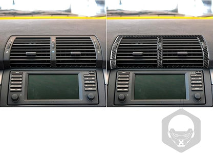Carbon Fiber Interior Full Compatible with BMW X5 Dashboard air Conditioning Vents 6 pcs.-1