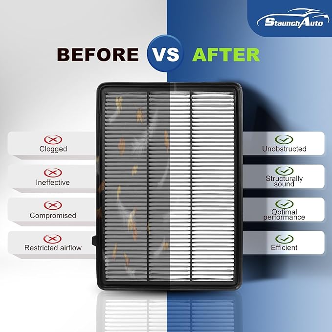 Engine & Cabin Air Filter for Infiniti QX50 2.0L 2019-2025, QX55 2022-2025 Air filter for Car Replacement 165465NA1C 272775NA1A Automotive Accessories-2 Pack