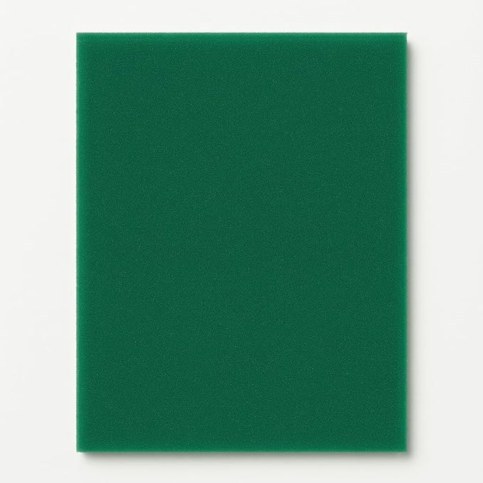 Universal Foam Air Filter Material Sheet – 14" x 17" x 5/8", 65 PPI Green Fine Foam – Reusable, Washable, Trim-to-Fit Air Filter for Motorcycle, ATV, UTV, Dirt Bike, Small Engine, HVAC, Aquarium