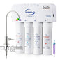 iSpring RO5004F-AK Alkaline Reverse Osmosis Water Filter with UV, SGS Tested PFAS and TDS Reduction, 500 GPD, pH+, 2:1 Pure to Drain Tankless Remineralization RO System Under Sink, Filter Life Monitor