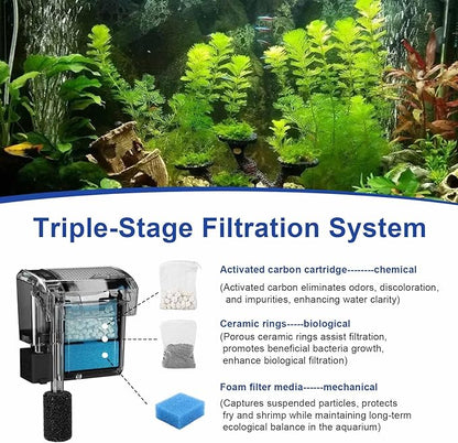 Aquarium Media Maintenance Kit Replacement for Fluval AC30 Power Filter, Three-Stage Filter Media Kit, Includes Replacement Bio Foam, Activated Carbon & Ceramic Rings, for 10-to-30 Gallon Aquariums