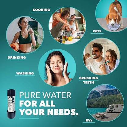 CuZn Under Sink Water Filter for Sink Faucet, 10K Gallons or 1 Year Filtration Life, Reduces PFAs, PFOS, Lead, Chlorine, Improves Taste of Tap Water, NSF/ANSI 42 & 372 Certified High Performance